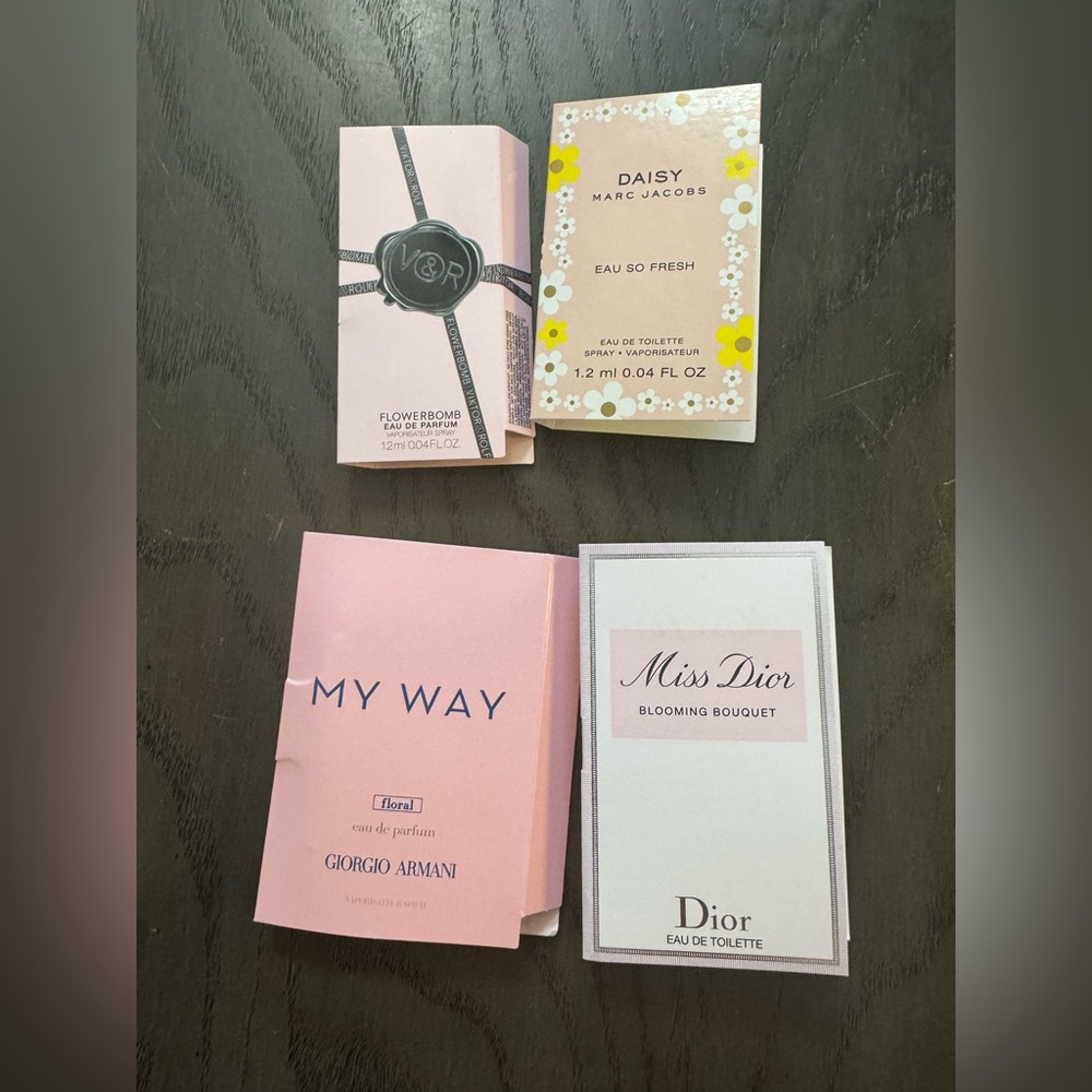 Four perfume samples